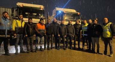 Hendek Muhtarlar Derneği Yönetiminden,  kar timine ziyaret