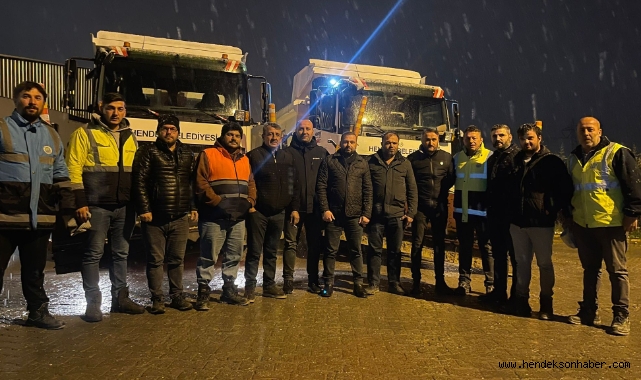 Hendek Muhtarlar Derneği Yönetiminden,  kar timine ziyaret