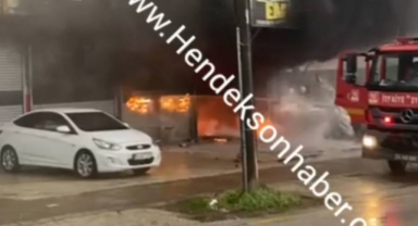 Hendek'te İşyeri Alevlere Teslim Oldu