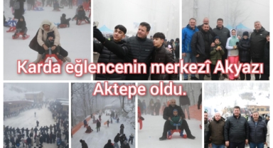 Karda eğlencenin merkezi Akyazı Aktepe oldu
