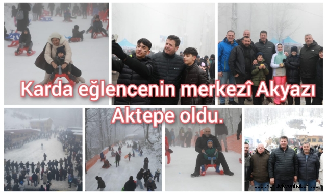 Karda eğlencenin merkezi Akyazı Aktepe oldu