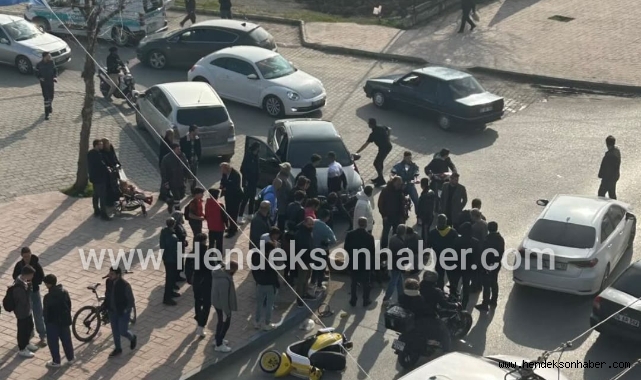 Hendek'te Otomobilin çarptığı motosikletli hastanelik Oldu