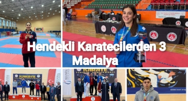 Hendekli karatecilerden 3 madalya