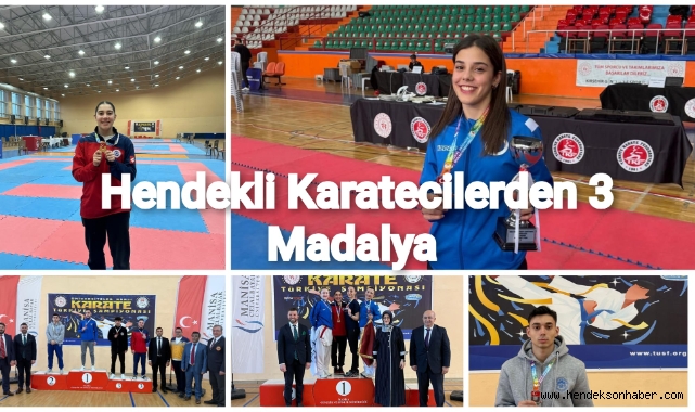 Hendekli karatecilerden 3 madalya