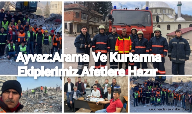 Hendek Dikmen Arama Kurtarma ve Yangın Söndürme Ekibi Afetlere Hazır