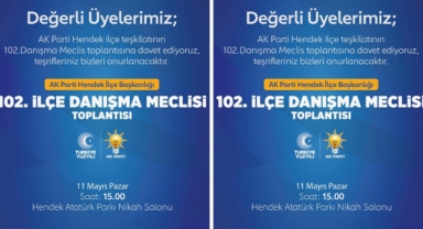Ak Parti Hendek Genişletilmiş 102 Danışma Meclis Toplantısına Davet