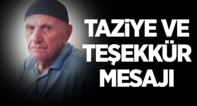 Eryılmaz ailesinden taziye teşekkür mesajı