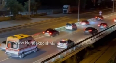 Hendek’te Ambulansa Fermuar Sistemiyle Yol Verdiler