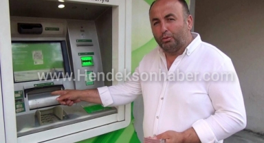 Hendek’te Duyarlı Vatandaş ATM'de  Bulduğu Paraları Emniyete Teslim Etti