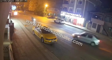 Hendek'te motosiklet kazası kamerada! 