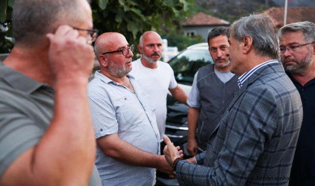 Başkan  Alemdar yangından etkilenen mahalleleri ziyaret etti: