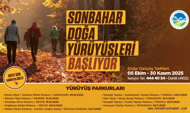 Doğa tutkunları Büyükşehir’le yürüyüşlere başlıyor