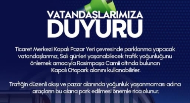 Hendek ​Belediyesi'nden  Otopark Çağrısı: Salı Günleri 