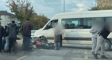 ​Hendek Servetiye Caddesi'nde Motosiklet Kazası.1 yaralı