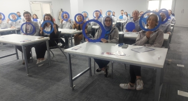 FABRİKA ÇALIŞANLARINDAN DİYABET İÇİN MAVİ HALKA HAREKETİ