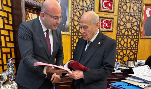 Başkan Oğuz Alkaş Saha Raporunu MHP Liderine Sundu
