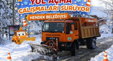 HENDEK BELEDİYESİ EKİPLERİNİN KAR MESAİSİ SÜRÜYOR