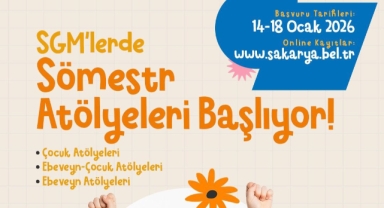 Sakarya Büyükşehir’in “Sömestr Atölyeleri” kayıtları başladı