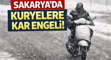 ​Sakarya'da Kuryelere Kar Engeli!
