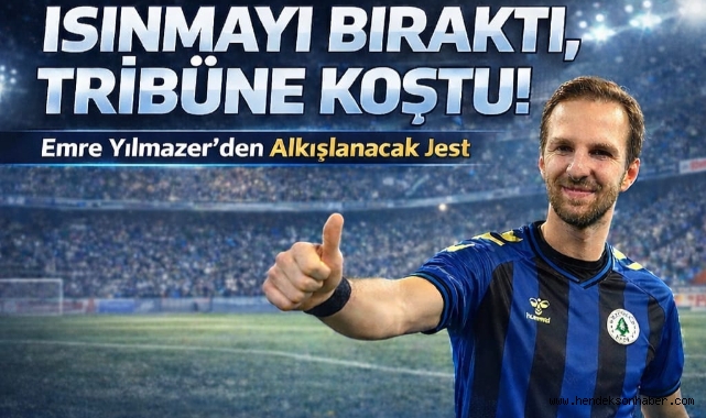 Emre Yılmazer Isınmayı Bıraktı.Tribüne Koştu