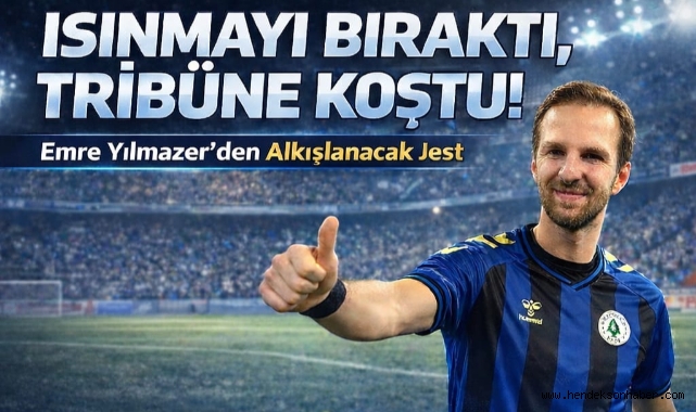 Emre Yılmazer Isınmayı Bıraktı.Tribüne Koştu