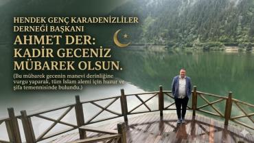 BAŞKAN DER’DEN KADİR GECESİ MESAJI