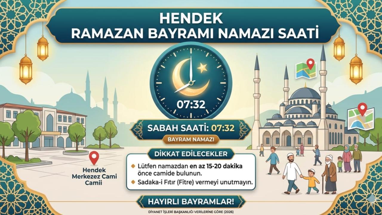 Hendek’te Bayram Namazı Saati Belli Oldu!