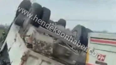 HENDEK’TE KAMYON TARLAYA UÇTU!