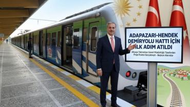 Adapazarı-Hendek arası demiryolu ulaşımı için ilk adım