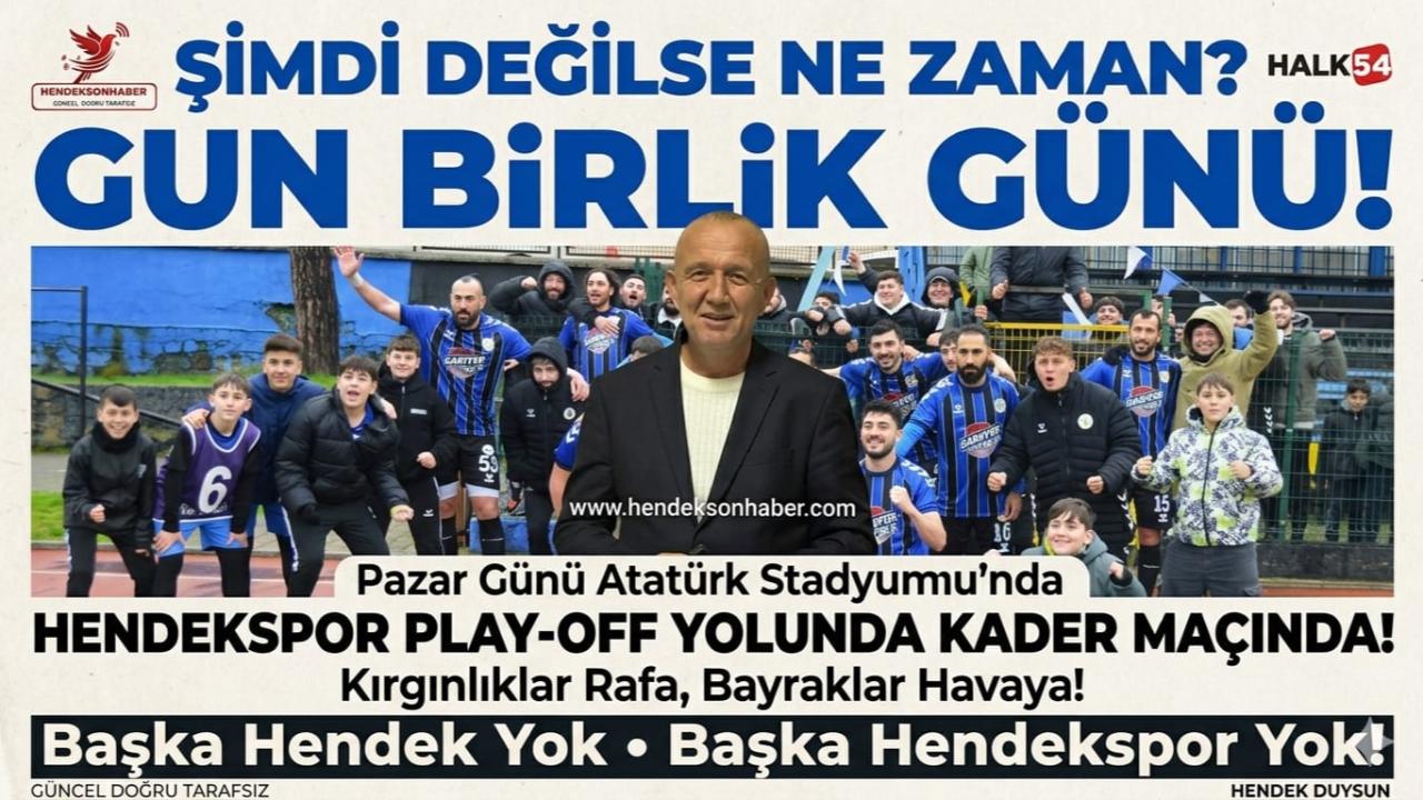 ŞİMDİ DEĞİLSE NE ZAMAN? GÜN BİRLİK GÜNÜ!