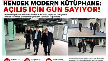HENDEK’E MODERN KÜTÜPHANE: AÇILIŞ İÇİN GÜN SAYILIYOR!