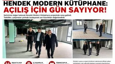 HENDEK’E MODERN KÜTÜPHANE: AÇILIŞ İÇİN GÜN SAYILIYOR!