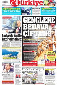 Türkiye Gazetesi Gazete Manşeti