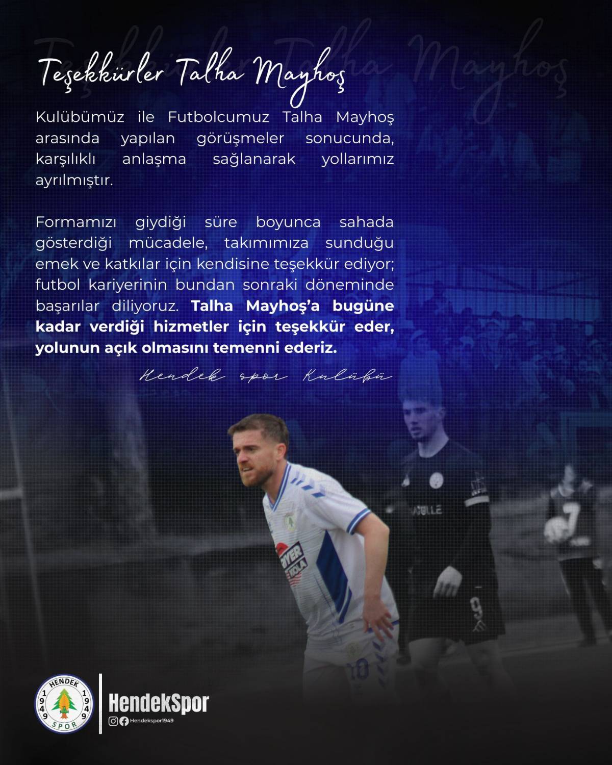 Hendekspor’da Yol Ayrımı: Talha Mayhoş Veda Etti!