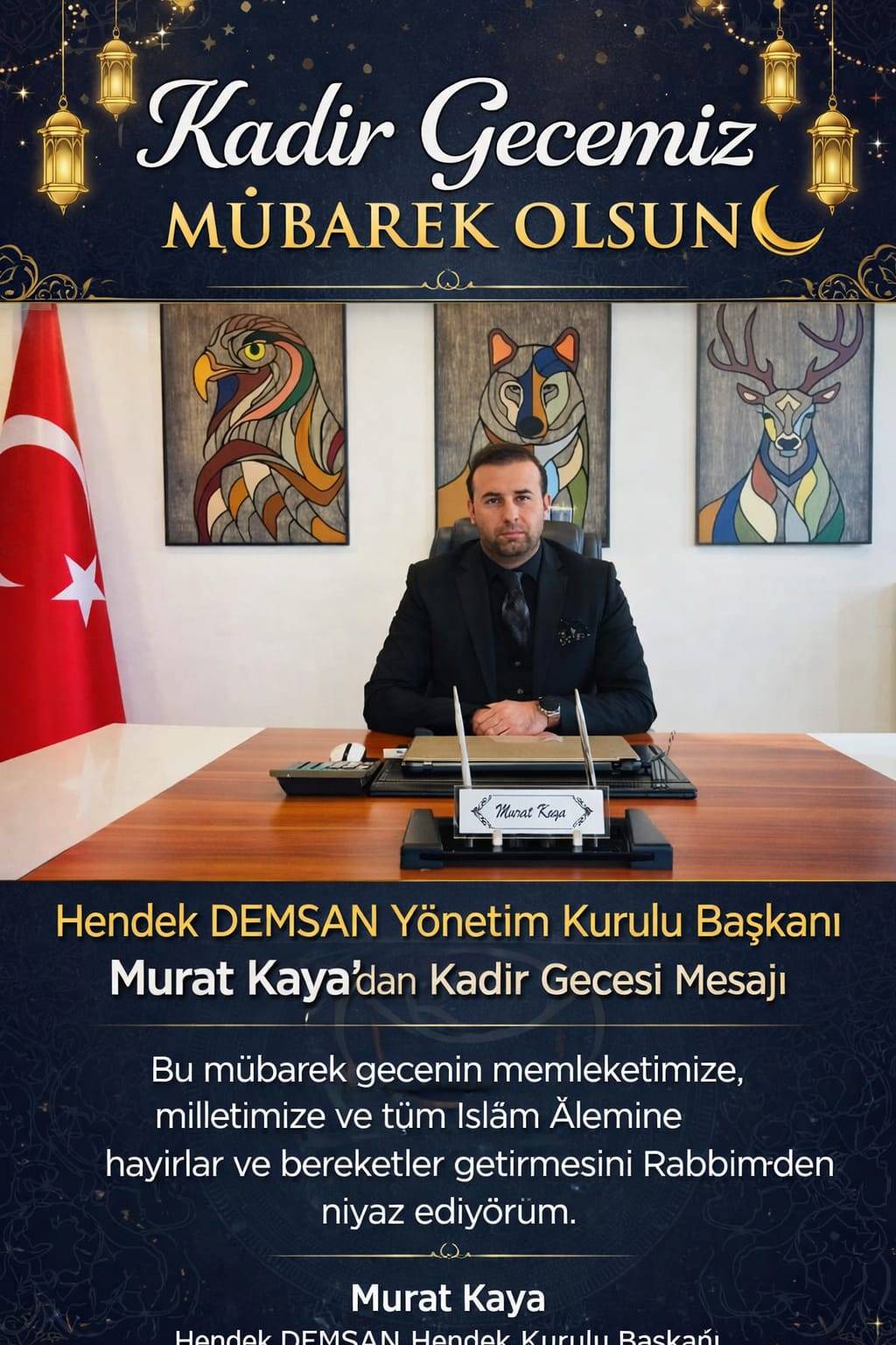 MURAT KAYA'DAN KADİR GECESİ MESAJI