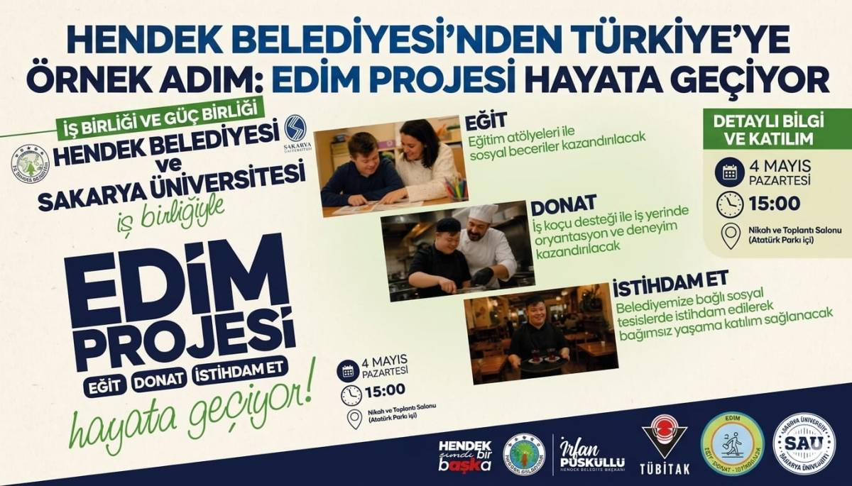 HENDEK BELEDİYESİ’NDEN TÜRKİYE’YE ÖRNEK ADIM