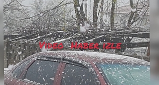 Hendek'te Mart Ayında Sürpriz Kar Vatandaşı Şaşırttı